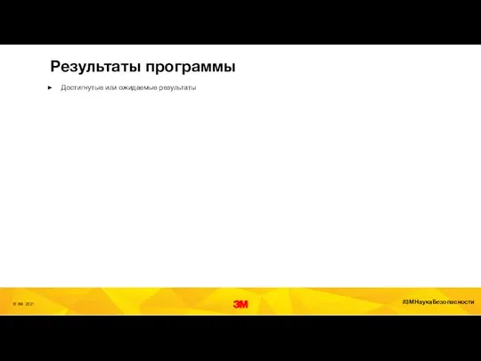 Результаты программы Достигнутые или ожидаемые результаты