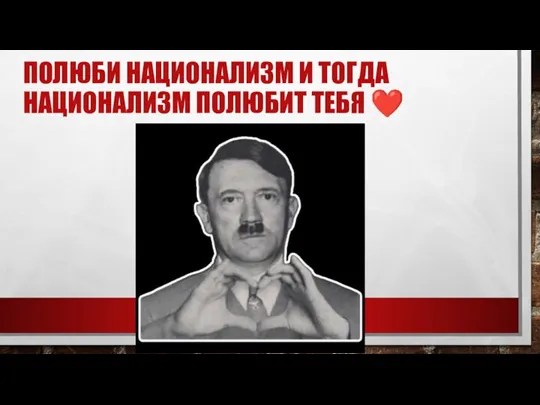 ПОЛЮБИ НАЦИОНАЛИЗМ И ТОГДА НАЦИОНАЛИЗМ ПОЛЮБИТ ТЕБЯ ❤️