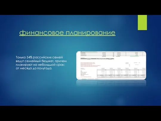 финансовое планирование Только 54% российских семей ведут семейный бюджет, причем планируют на