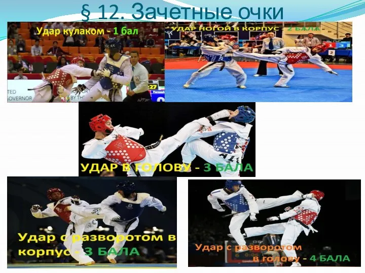 § 12. Зачетные очки