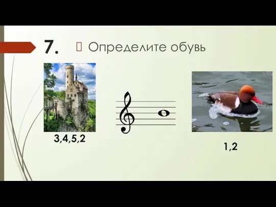 7. Определите обувь 1,2 3,4,5,2