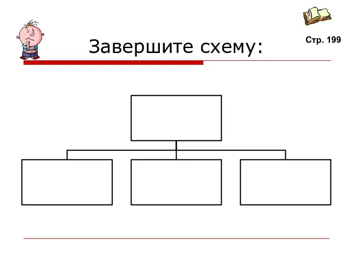 Завершите схему: