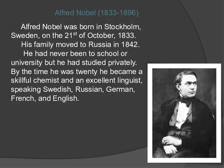 Alfred Nobel (1833-1896)