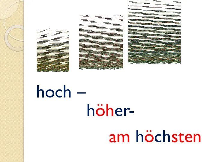 hoch – höher- am höchsten