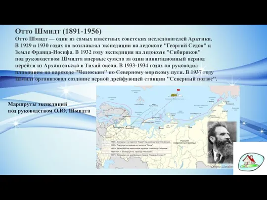 Отто Шмидт (1891-1956) Отто Шмидт — один из самых известных советских исследователей