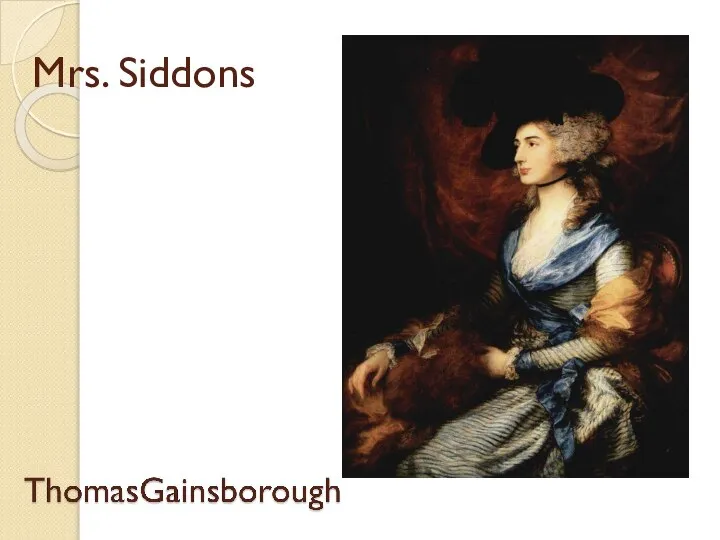 Mrs. Siddons