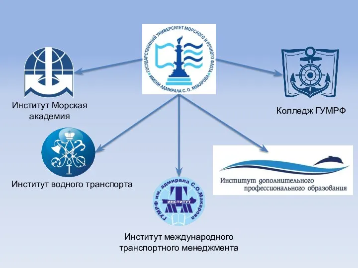 Институт Морская академия Институт водного транспорта Институт международного транспортного менеджмента Колледж ГУМРФ