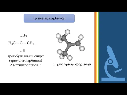 Структурная формула Триметилкарбинол