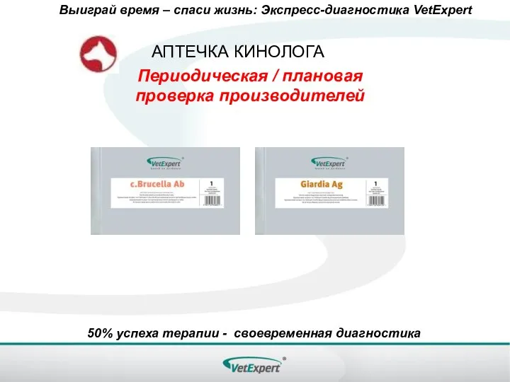 Выиграй время – спаси жизнь: Экспресс-диагностика VetExpert 50% успеха терапии - своевременная