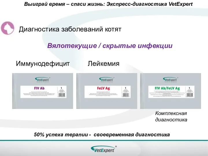 Выиграй время – спаси жизнь: Экспресс-диагностика VetExpert 50% успеха терапии - своевременная