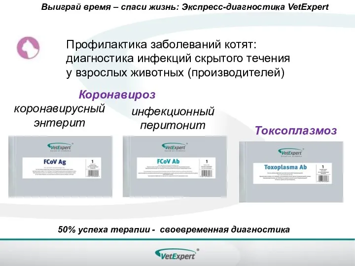 Выиграй время – спаси жизнь: Экспресс-диагностика VetExpert 50% успеха терапии - своевременная