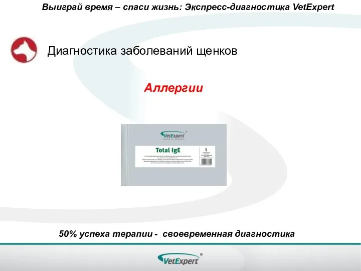 Выиграй время – спаси жизнь: Экспресс-диагностика VetExpert 50% успеха терапии - своевременная