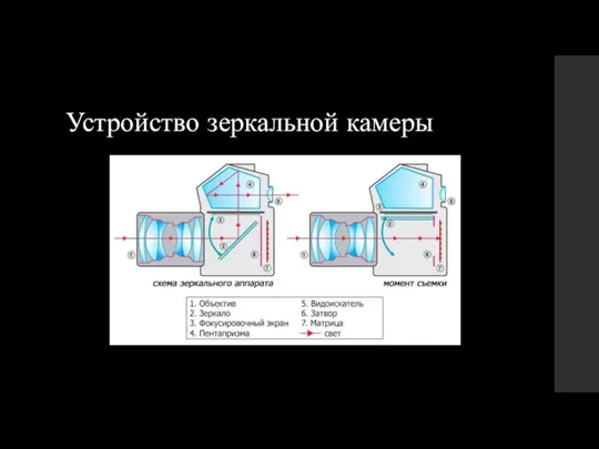 Устройство зеркальной камеры