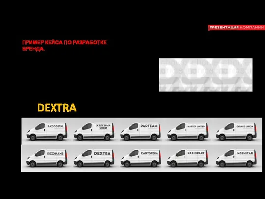 Разработанный нейминг является логичным продолжением брендинга, и помимо платформы бренда («DEXTRA» в