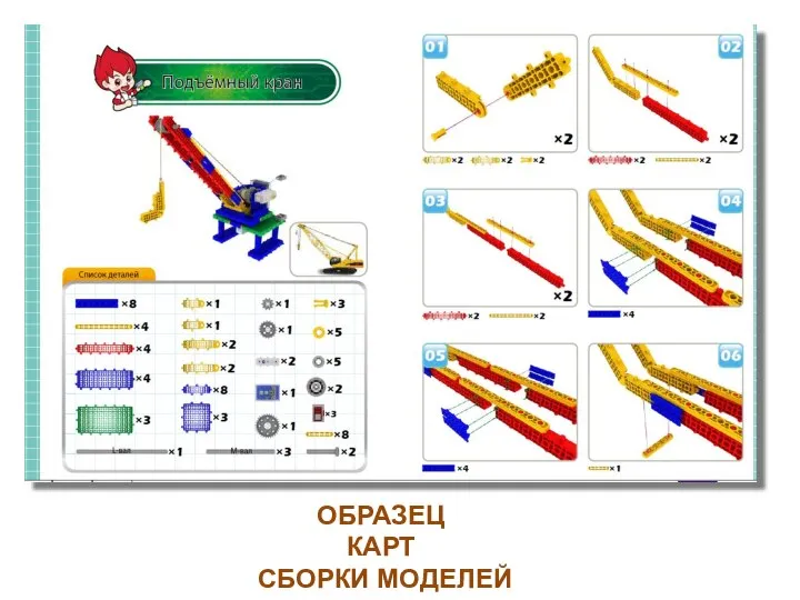 ОБРАЗЕЦ КАРТ СБОРКИ МОДЕЛЕЙ