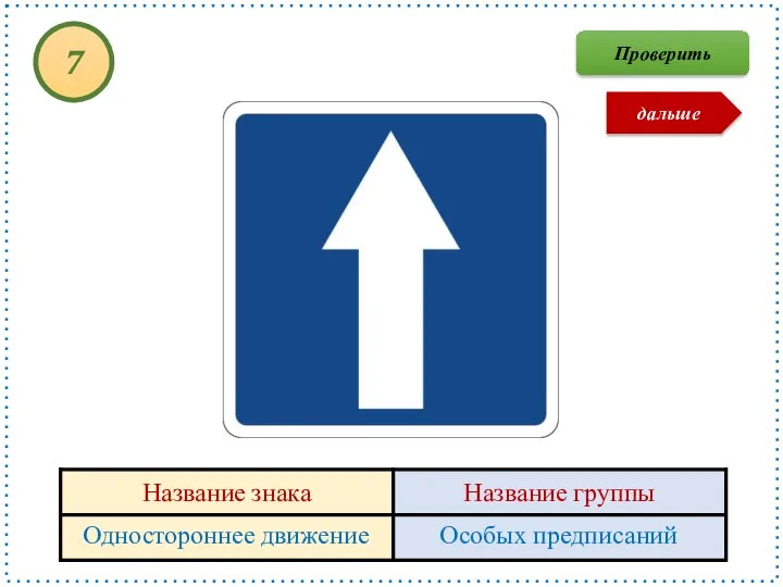 Одностороннее движение Особых предписаний 7 Проверить дальше