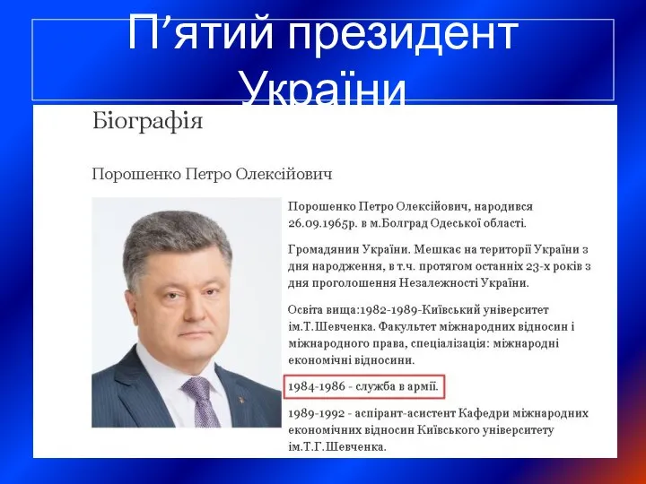 П’ятий президент України
