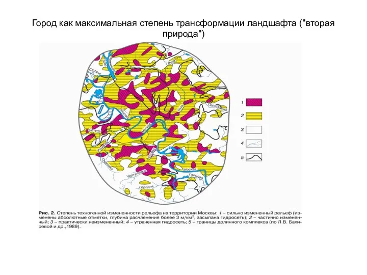 Город как максимальная степень трансформации ландшафта ("вторая природа")