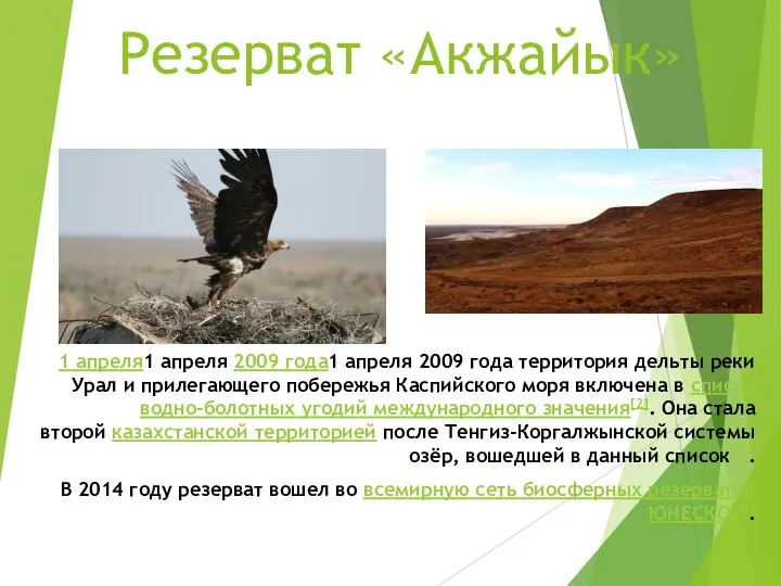 Резерват «Акжайык» 1 апреля1 апреля 2009 года1 апреля 2009 года территория дельты