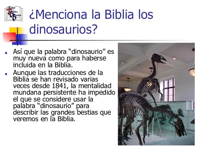 ¿Menciona la Biblia los dinosaurios? Así que la palabra “dinosaurio” es muy