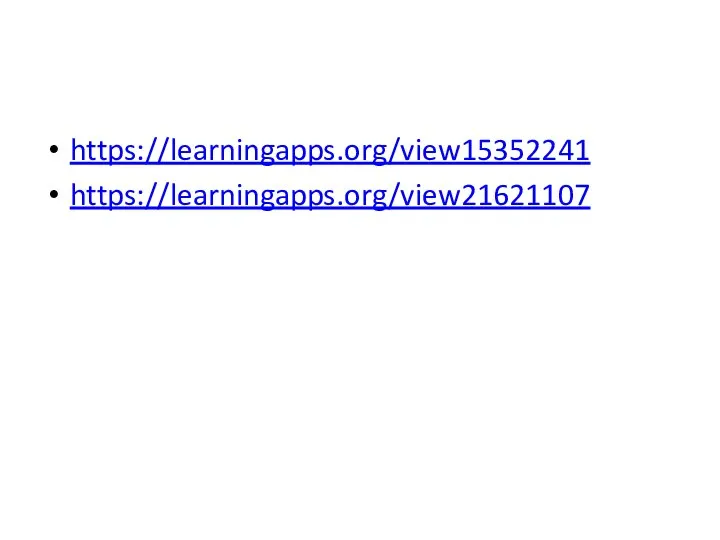 https://learningapps.org/view15352241 https://learningapps.org/view21621107