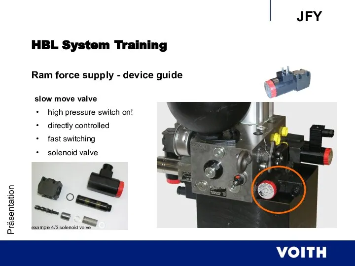 Präsentation slow move valve high pressure switch on! directly controlled fast switching