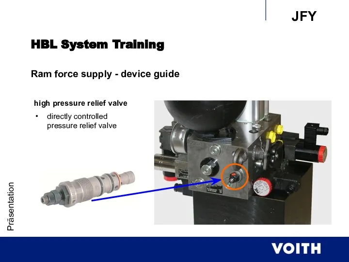 Präsentation high pressure relief valve directly controlled pressure relief valve HBL System