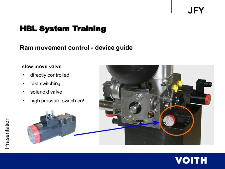 Präsentation HBL System Training Ram movement control - device guide slow move