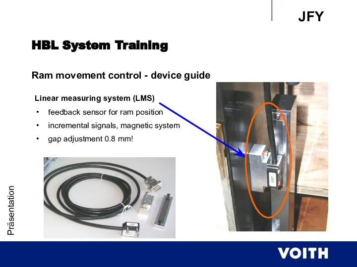 Präsentation HBL System Training Ram movement control - device guide Linear measuring