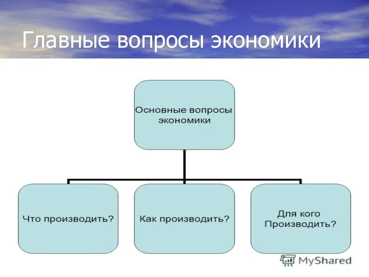 Главные вопросы экономики