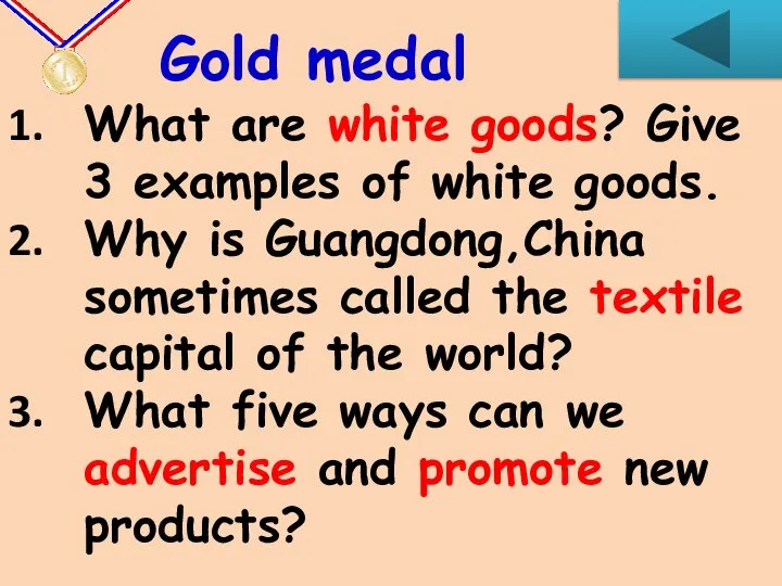 What are white goods? Give 3 examples of white goods. Why is