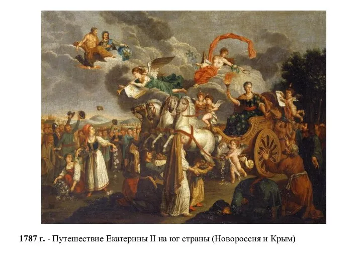 1787 г. - Путешествие Екатерины II на юг страны (Новороссия и Крым)