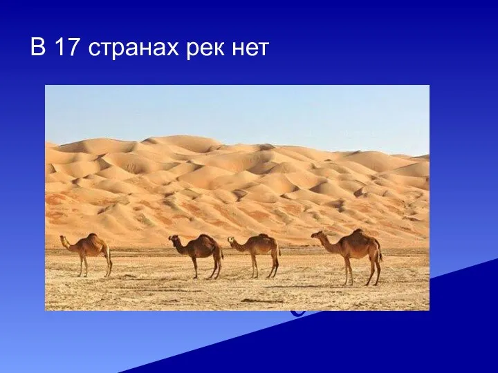 В 17 странах рек нет