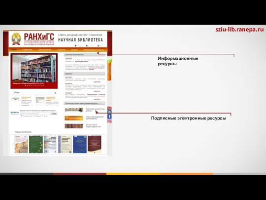 Подписные электронные ресурсы Информационные ресурсы sziu-lib.ranepa.ru