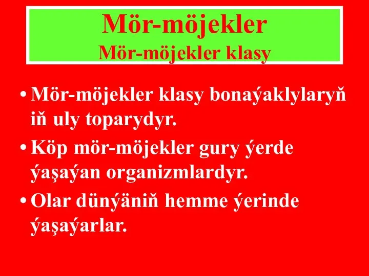 Mör-möjekler Mör-möjekler klasy Mör-möjekler klasy bonaýaklylaryň iň uly toparydyr. Köp mör-möjekler gury