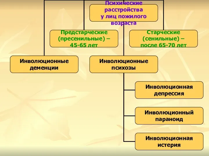 Психические расстройства у лиц пожилого возраста