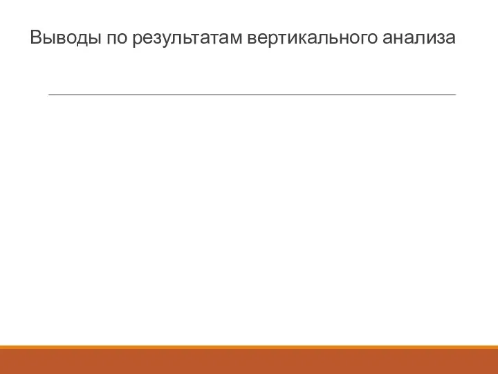 Выводы по результатам вертикального анализа