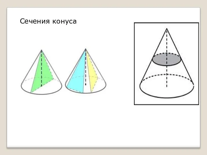 Сечения конуса