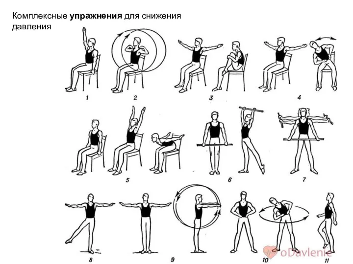 Комплексные упражнения для снижения давления