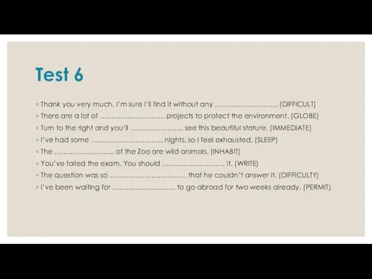 Test 6 Thank you very much. I’m sure I’ll find it without