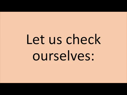 Let us check ourselves: