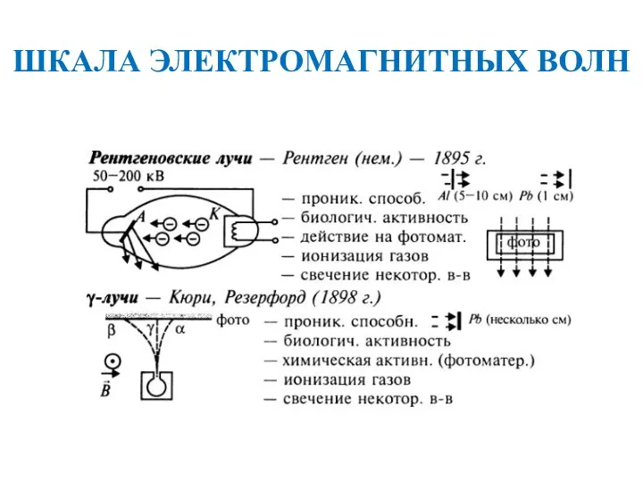 ШКАЛА ЭЛЕКТРОМАГНИТНЫХ ВОЛН