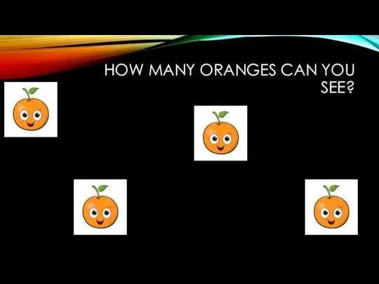 HOW MANY ORANGES CAN YOU SEE?