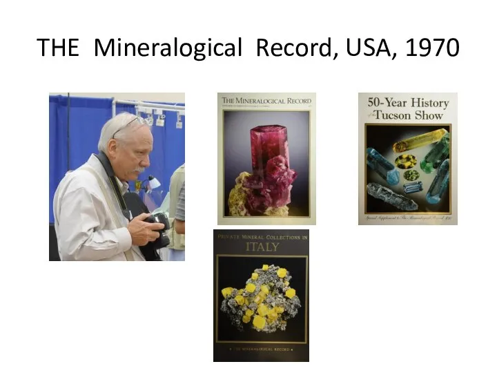 THE Mineralogical Record, USA, 1970