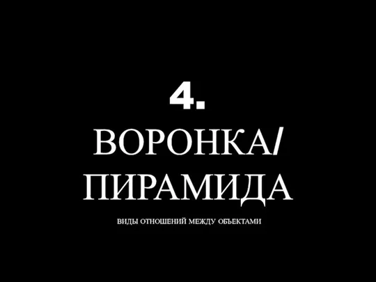 4. ВОРОНКА/ ПИРАМИДА ВИДЫ ОТНОШЕНИЙ МЕЖДУ ОБЪЕКТАМИ