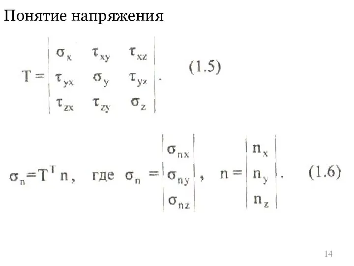 Понятие напряжения