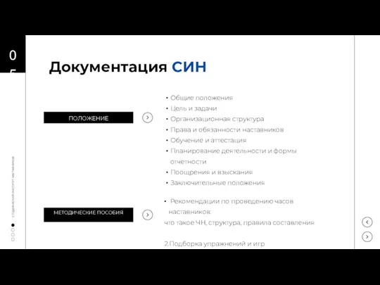 05 ПОЛОЖЕНИЕ МЕТОДИЧЕСКИЕ ПОСОБИЯ Документация СИН СТУДЕНЧЕСКИЙ ИНСТИТУТ НАСТАВНИКОВ Общие положения Цель