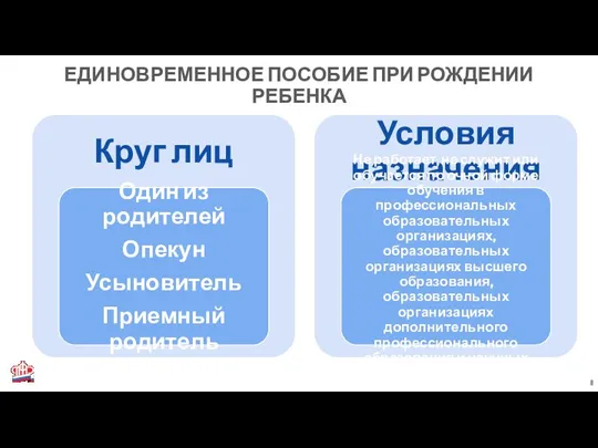 ЕДИНОВРЕМЕННОЕ ПОСОБИЕ ПРИ РОЖДЕНИИ РЕБЕНКА