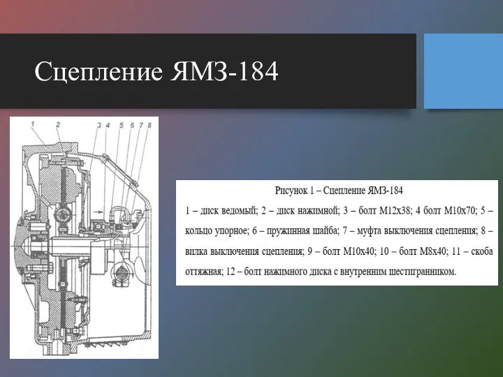 Сцепление ЯМЗ-184