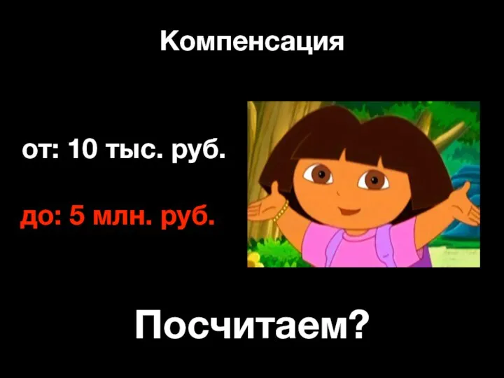 Компенсация от: 10 тыс. руб. до: 5 млн. руб. Посчитаем?